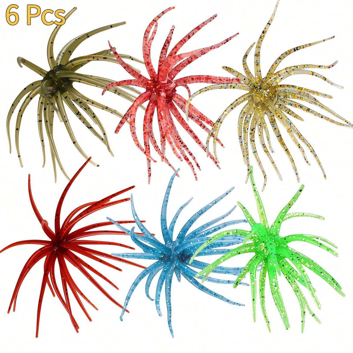 Fishing Lure Topwater - 6 Adet Deniz Kestanesi Şeklinde Yumuşak